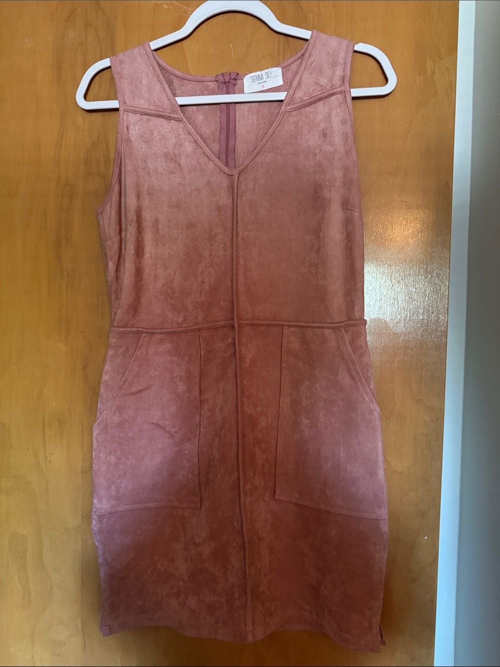 Sienna Sky Sleeveless V-Neck Midi Dress in Dusty Rose